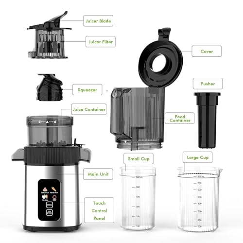 Electactic Slow Juicer Machine with 300W Pure Copper Motor