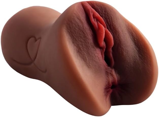 Realistic Sex Dolls for Men Penis Stimulation,Portable TPE Male Masturbator,Mini Lifelike 3D Textured Male Sex Toys for Men Masturbation,Adult Sex Toy with Pocket Pussy Vaginal (Brown)