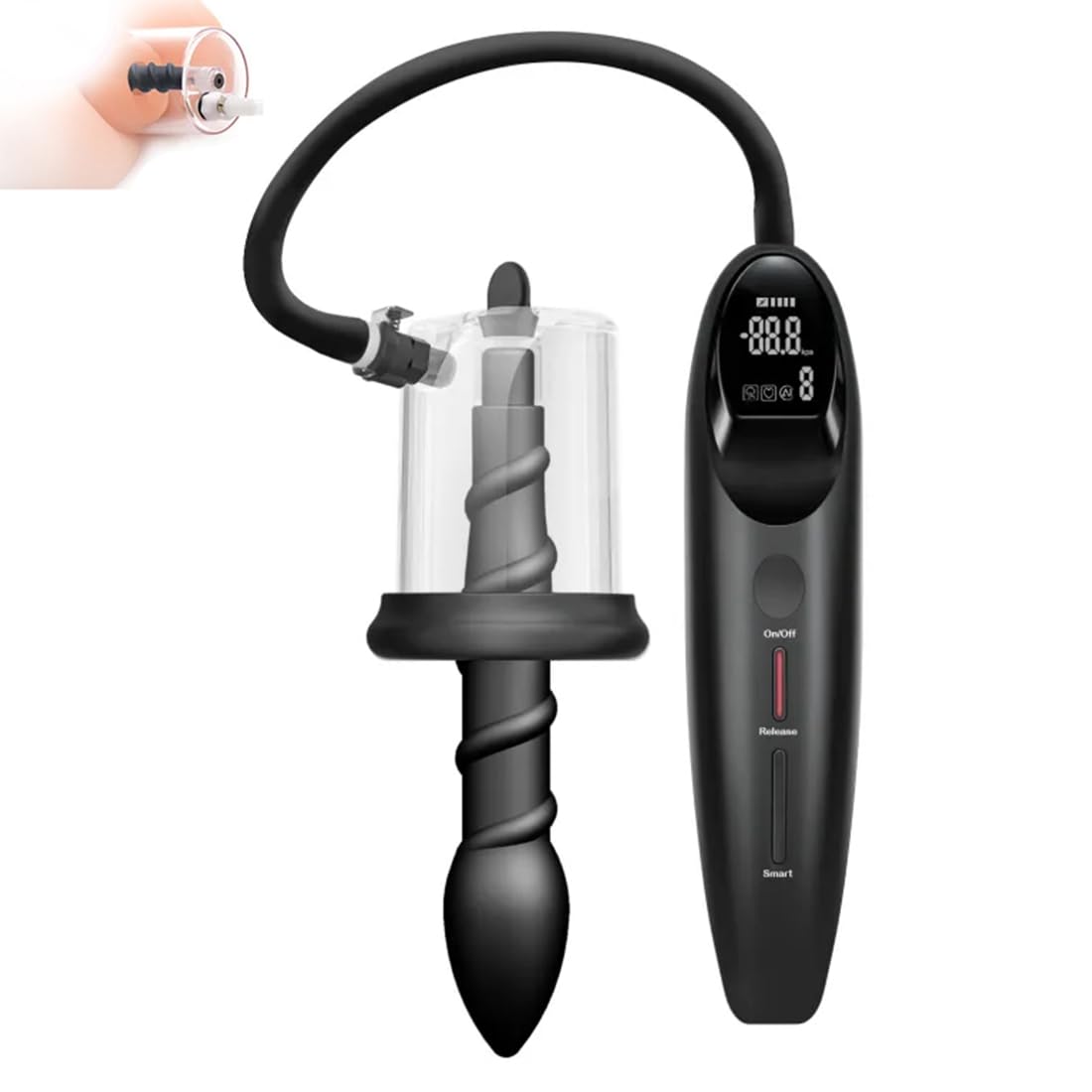 Electric Pump Anal Vacuum Pump, Automatic Pump Anal Plug Vaginal Pussy Dildo Pump Expander, Anal Beads Wand Pumps Enlarger, Prostate Massager Stimulator Masturbator Adult Sex Toys