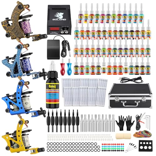 Solong Tattoo Complete Kit 4 Pro Machine Guns