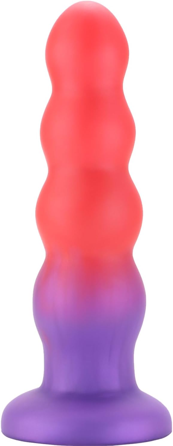 6.3'' Silicone Anal Butt Plug,Soft Anal Beads Anal Trainer Dildo,Anus Dilator Masturbator Adult Sex Toys with Strong Suction Cup for Hands-Free Play,Female G-spot Stimulator & Male Prostate Massager