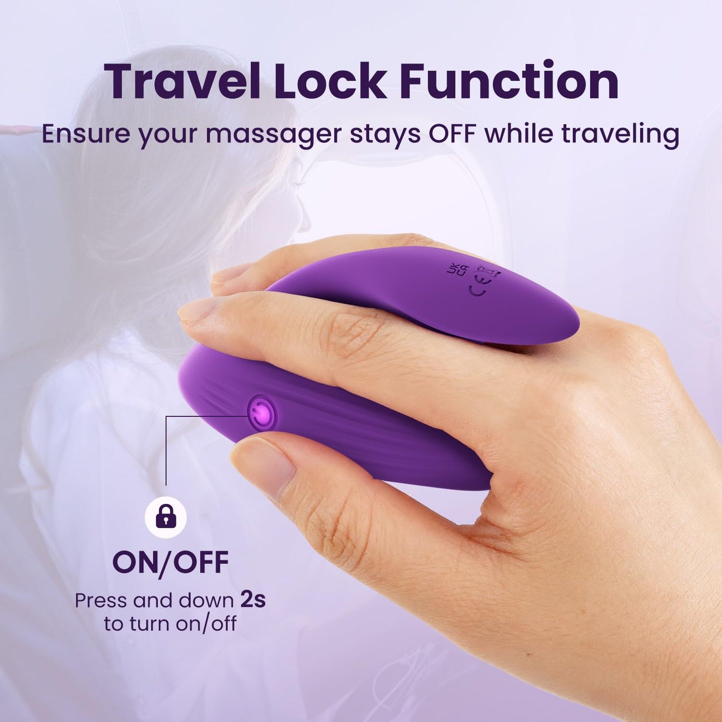 OCEANSUN Soft Finger Massage Ball, Waterproof Rechargeable Mini Massage Tool