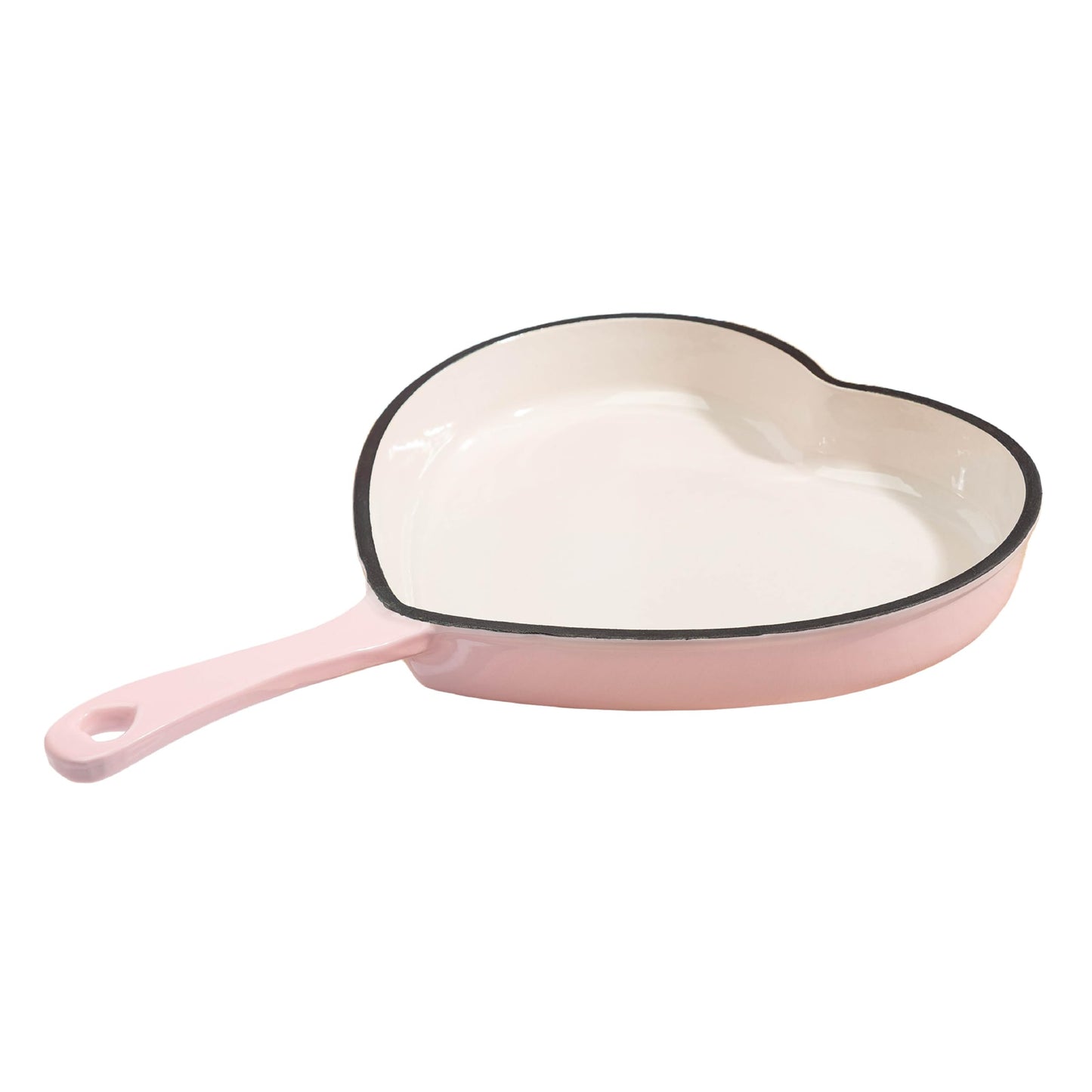 Paris Hilton Enameled Cast Iron Dutch Oven Heart-Shaped Pot with Lid