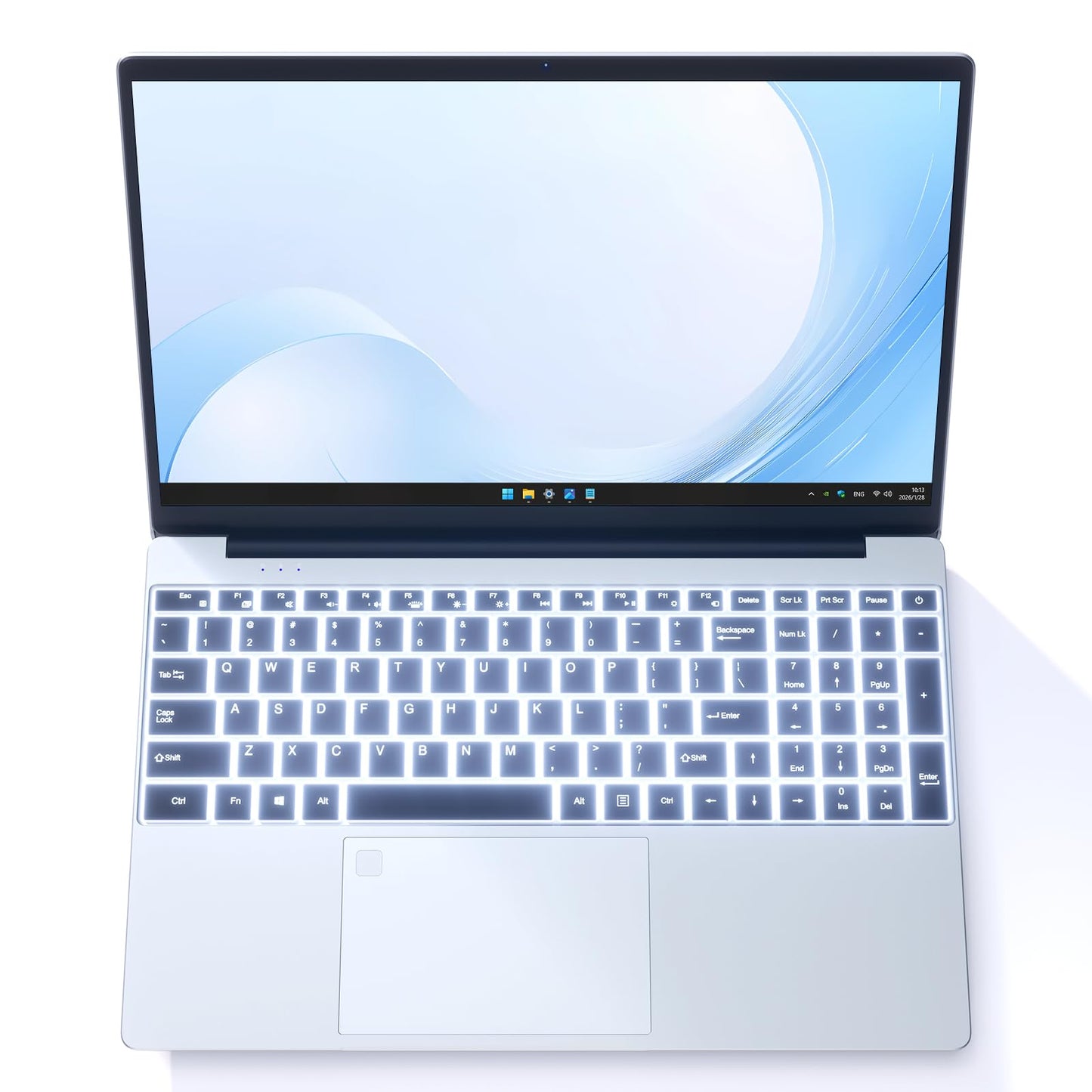 Auusda Business Laptop Computer for Work, Notebook PC for College Students, FHD Display, 4-Core Processor, Backlit Keyboard, Fingerprint ID, Up to 10TB Storage
