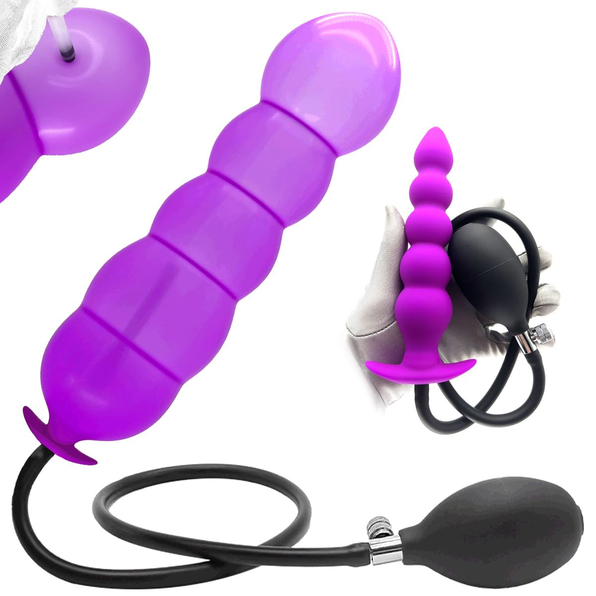 Sex Toys Butt Plug Anal Dildo, Huge Anal Inflatable Dildo Silicone with Suction Cup