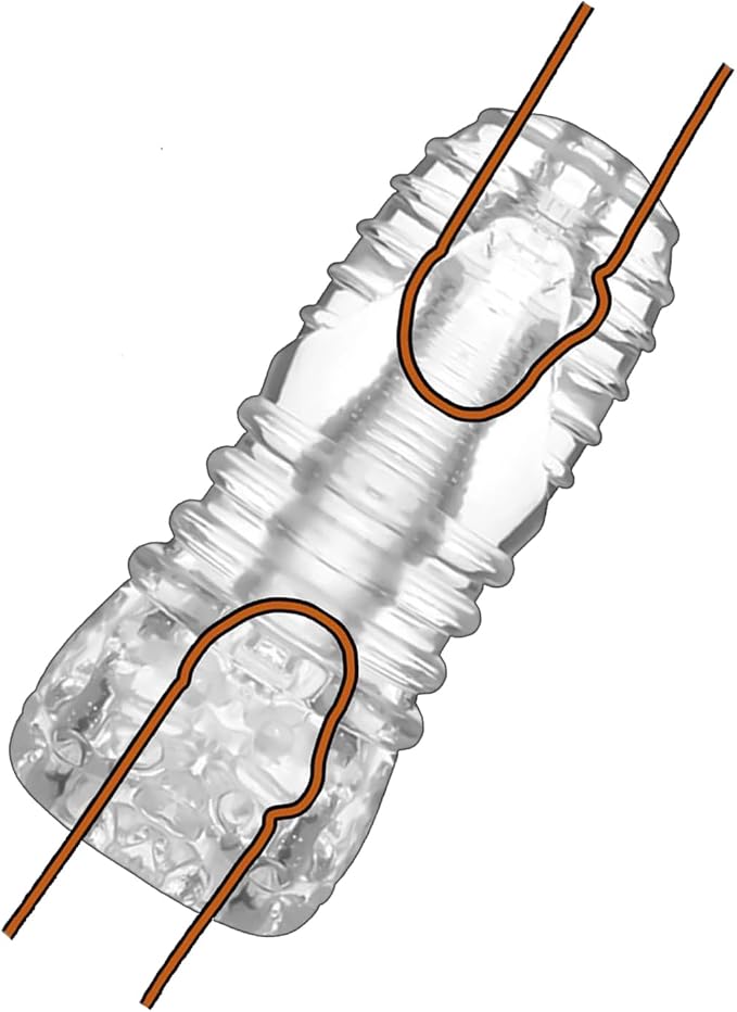 Dual Entrances Male Masturbator Sex Toys for Adult Male Masterburbater Pocket Pussy Penis Training Toy Bump Beads Stimulation Reusable Penis Blowjob Stoker Masturbator Cup for Men Discreet Package