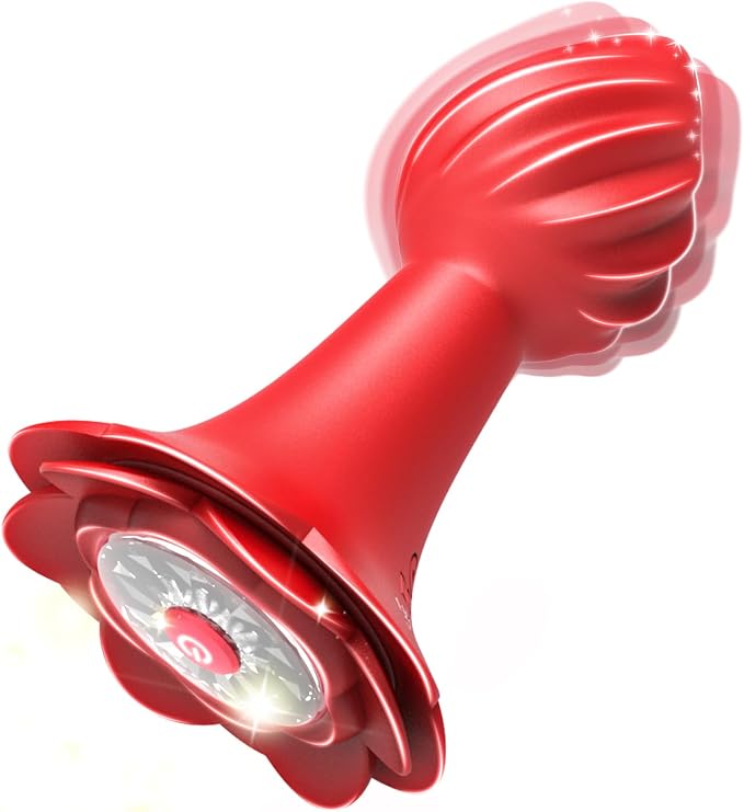 Generic Silicone Thrusting Novelty Toy 10 Vibration Modes Red