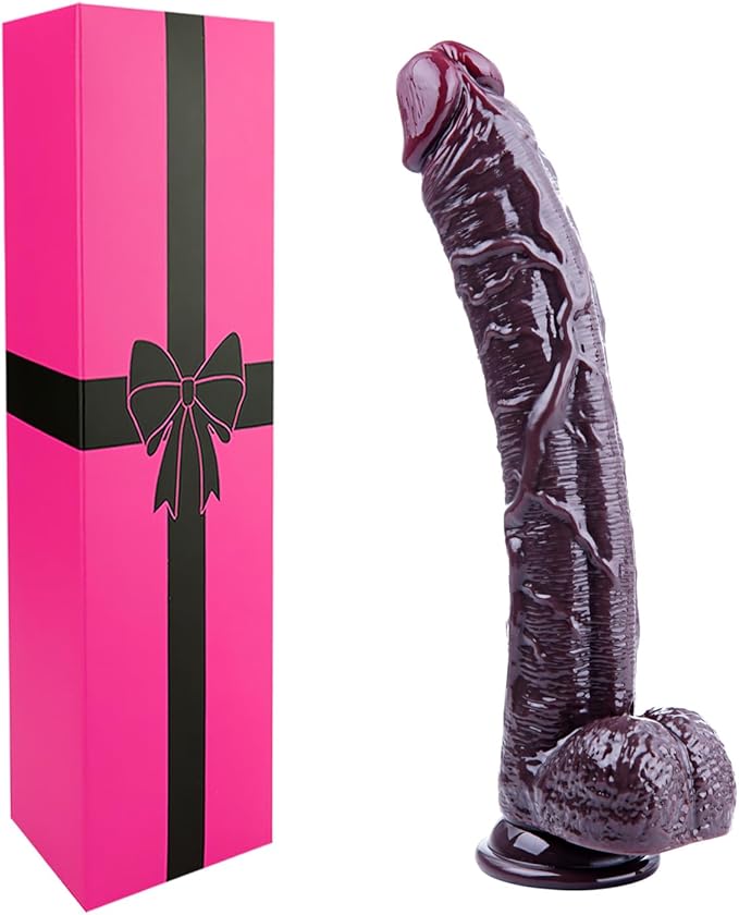 Hainuo Realistic Silicone Dildo with Suction Cup Black