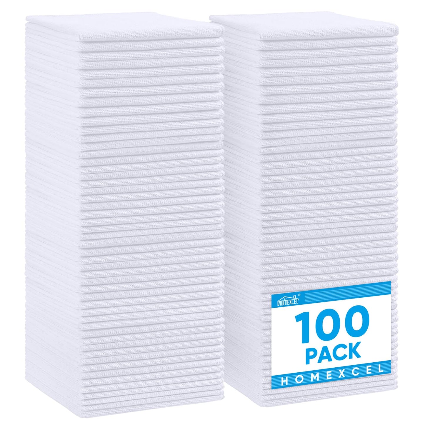 HOMEXCEL Microfiber Cleaning Cloth, Premium Microfiber Towels for Cars, Lint Free, Scratch-Free, Highly Absorbent, Reusable Cleaning Rags for Car, Household, Kitchen, Window