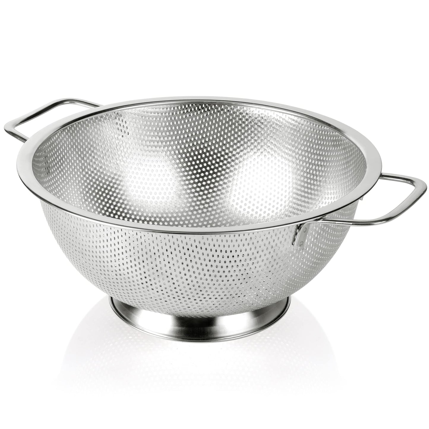 Gulex Colander Stainless Steel 3-Quart, Strainer for Kitchen Food, Dishwasher Safe