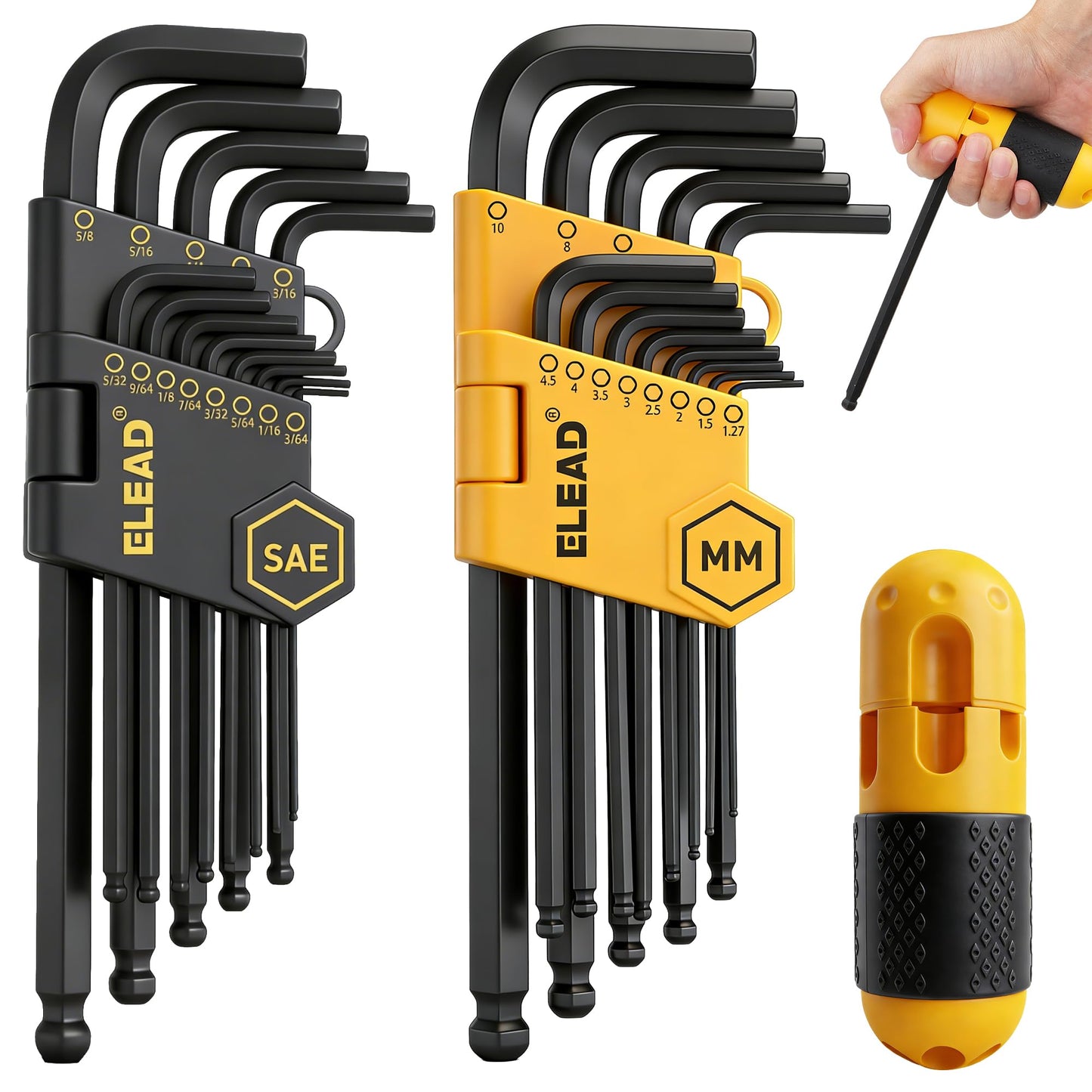 ELEAD Hex Key Allen Wrench Set, High-Visibility Size Markings