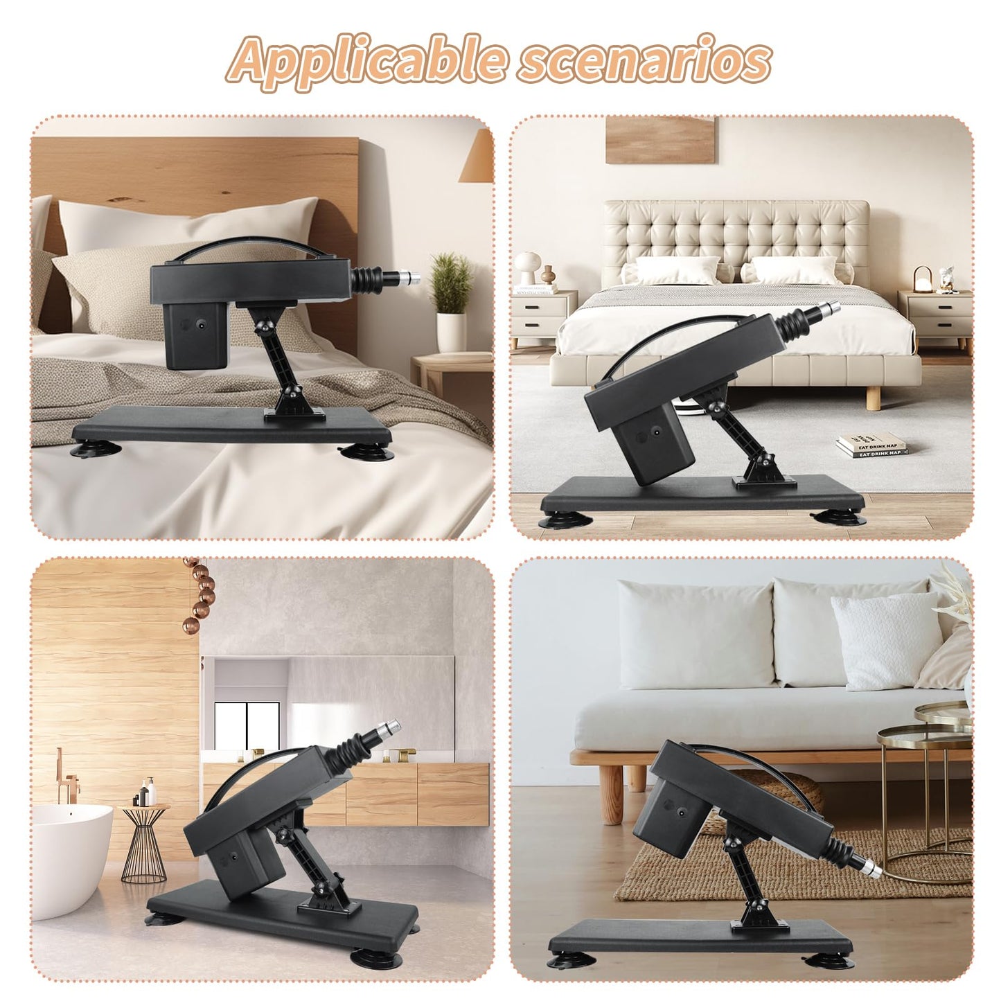 Sex Machine Thrusting Dildo Machine Realistic Dildo 3XLR Attachments Thrusting Machine Sex Toys for Women and Men Automatic Masturbator Thrusting Sex Toy Machine Device with Suction Cup and Anal Dildo