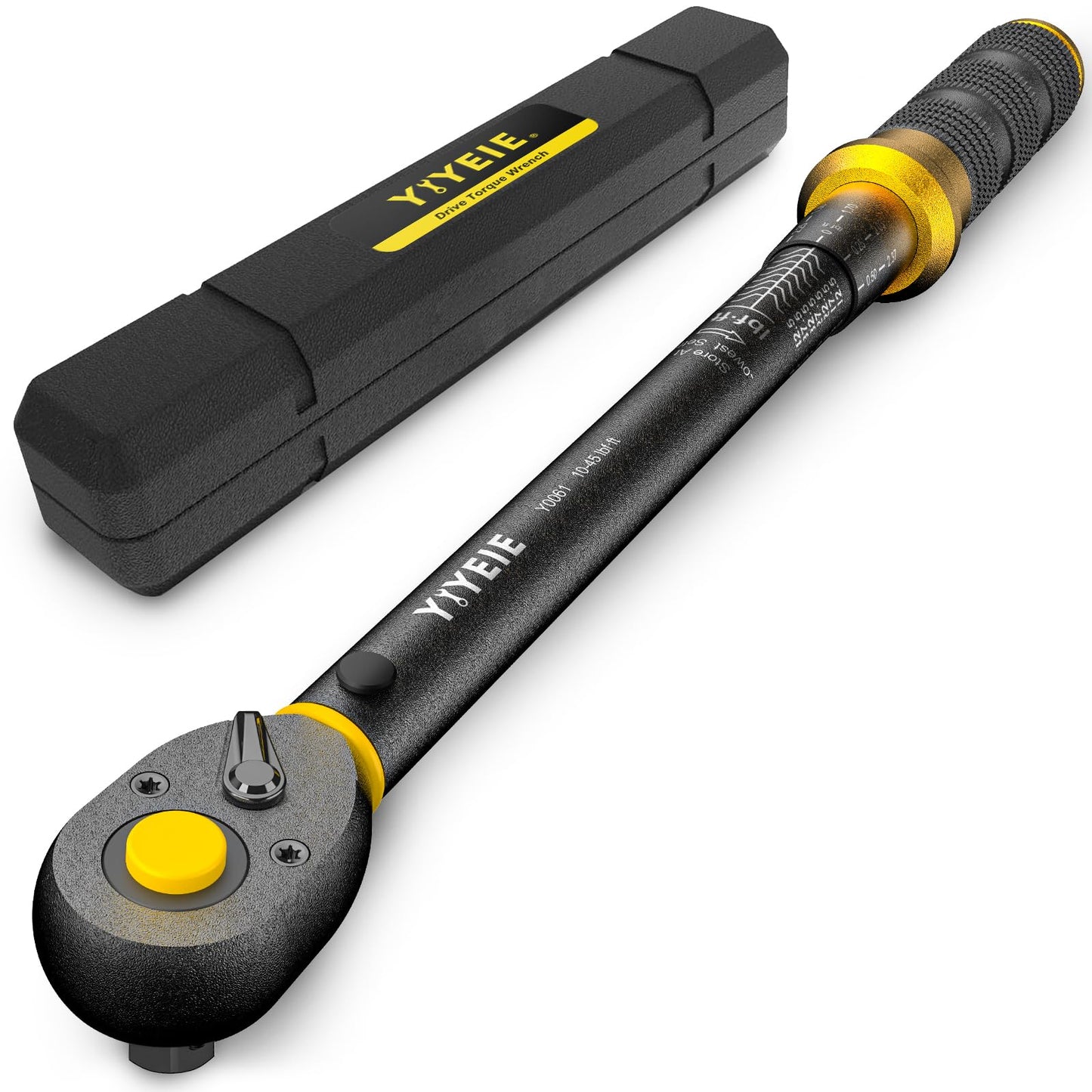 YIYEIE Master Torque Wrench Set with 1/4" 3/8" & 1/2" Drive Coverage with Dual-Scale