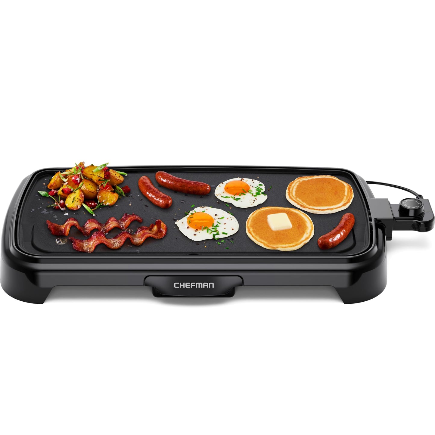 Chefman Electric Griddle, Flat Top Griddle with Temperature Control Pancake Griddle Electric Griddle Nonstick Extra Large Cooking Variation