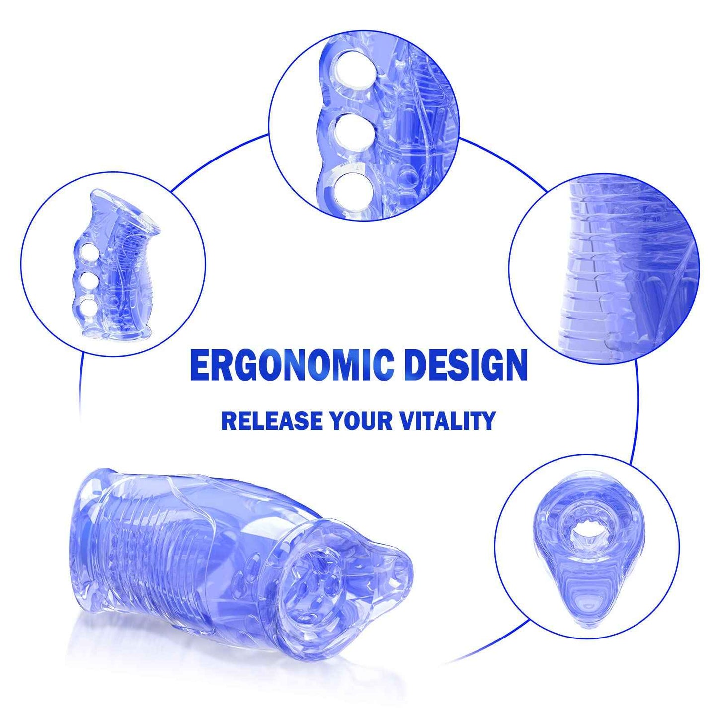 Male Masturbator Sex Adult Toys Pocket Pussy Stroker, Anal Doll Ass for Men Masturbation Oral Handjob Glans Training Tool Penis Trainer Massager Open-Ended Sleeve Blowjob Toy