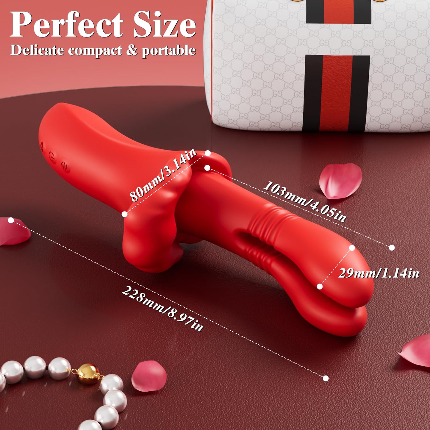 Thrusting Vibrator Sex Toys for Women - Adult Toys G Spot Vibrators with 10 Thrusting 10 Vibrating 10 Clitoral Vibration, Female Nipple Stimulator Double Dildo Rabbit Adult Sex Toys & Games for Couple