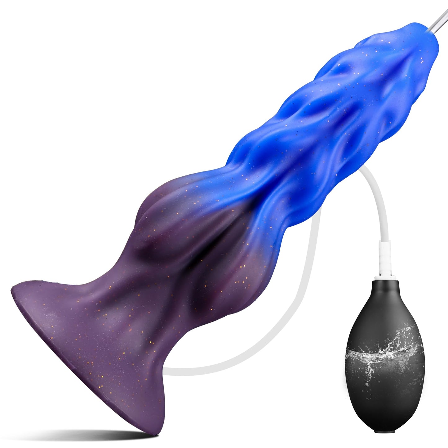 7 Inch Beginner Squirting Dragon Knot Dildo with Bulb Ejaculation – Soft Fantasy Monster Knotted Dildo with Realistic Cum Spraying Function, Suction Cup Silicone Anal Dildos Sex Toy