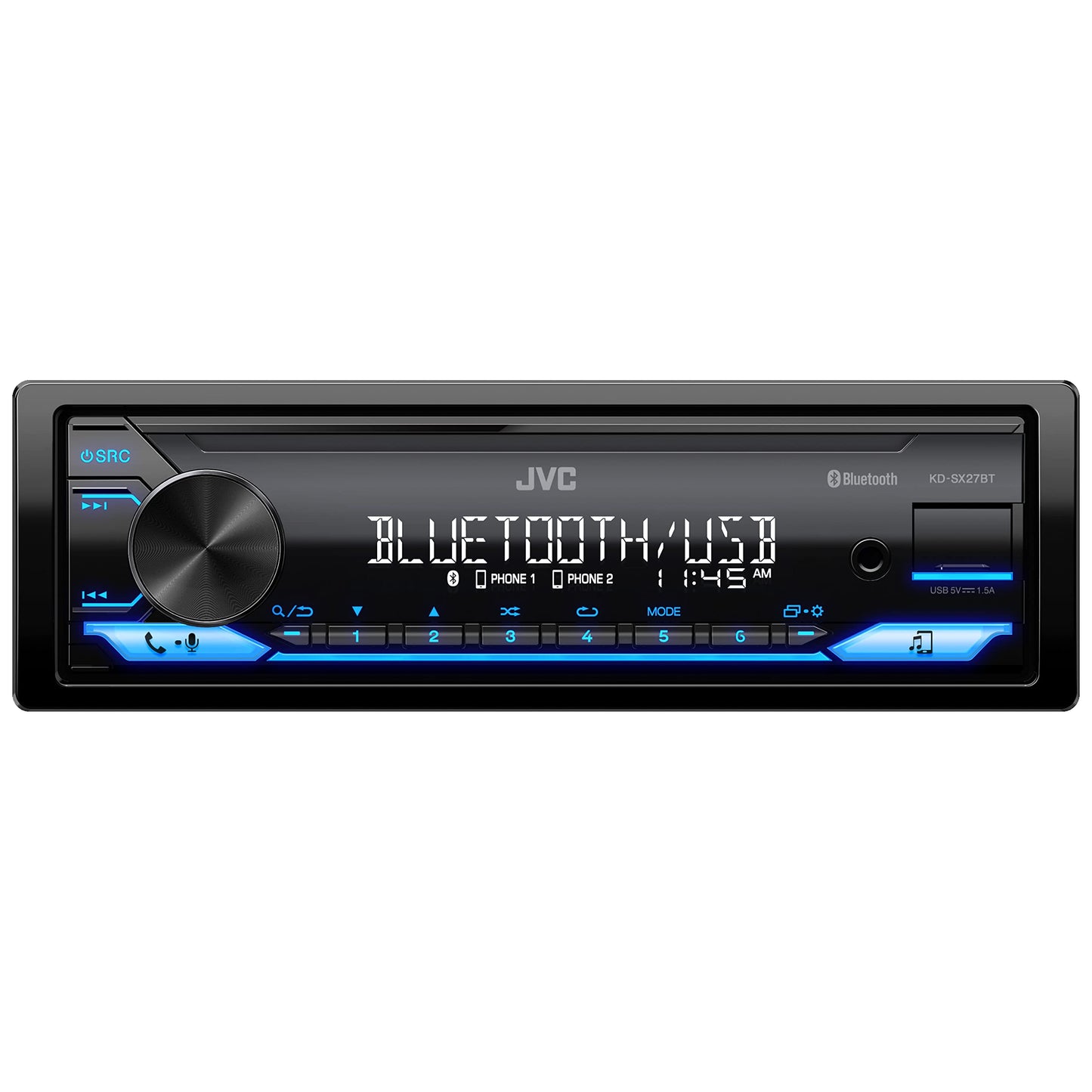 JVC Single DIN Car Stereo Receiver