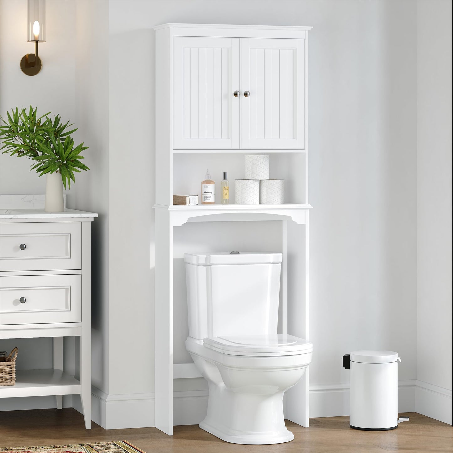 Spirich Over The Toilet Storage Cabinet, Bathroom Shelf Over Toilet, Bathroom Storage Cabinet Organizer