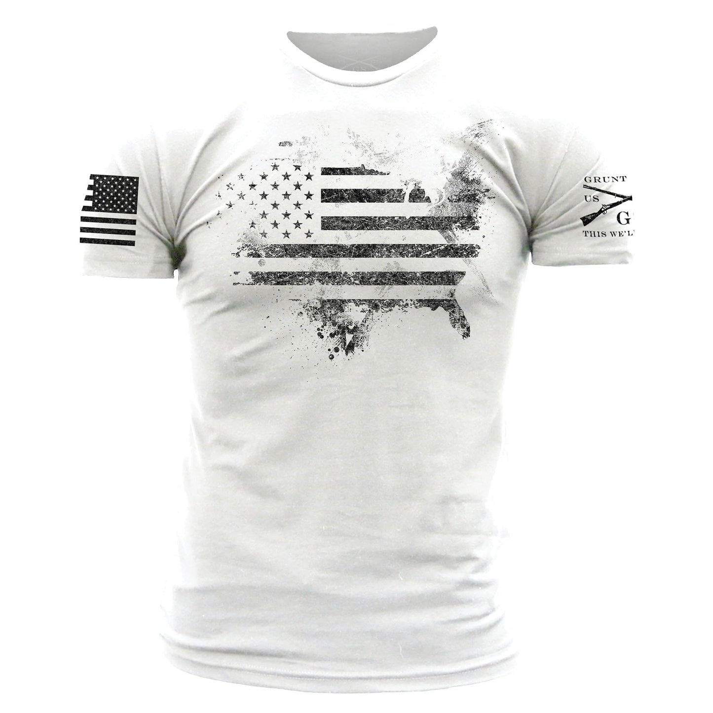 Grunt Style American Acid - USA Flag Graphic Tee, Patriotic Shirt - Men's Short Sleeve T-Shirt