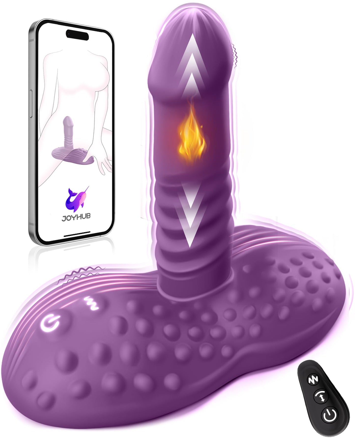 Prostate Massager Anal Dildo Anal Toys, BEISAR Grinder Butt Plug Male Sex Toys for Men Women Sex Toy Adult Toys 9 Vibrating 3 Thrust, Anal Plug G Spot Ride Strapless Strap-On Dildo New