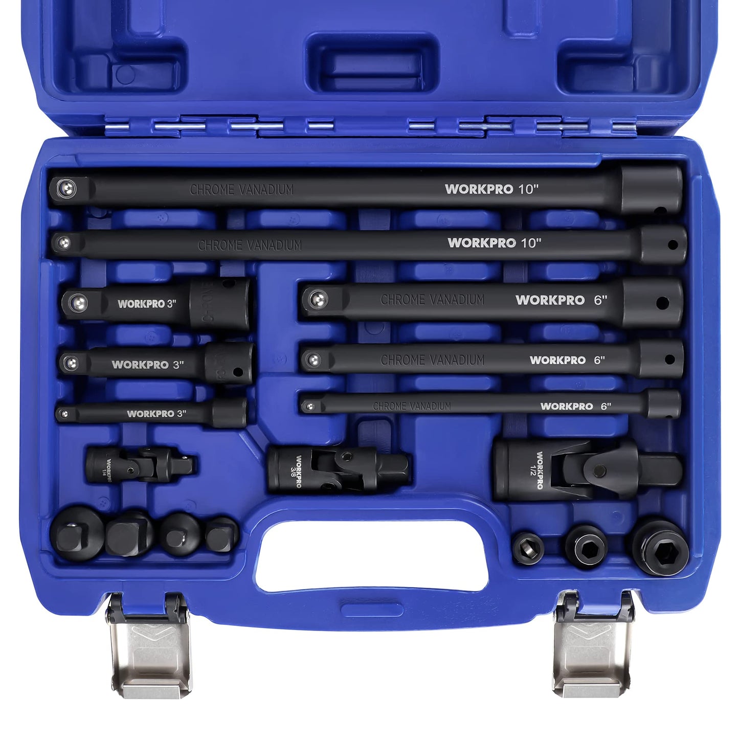 WORKPRO 18-Pieces Drive Tool Accessory Set+WORKPRO 9 PCS Socket Accessory Set