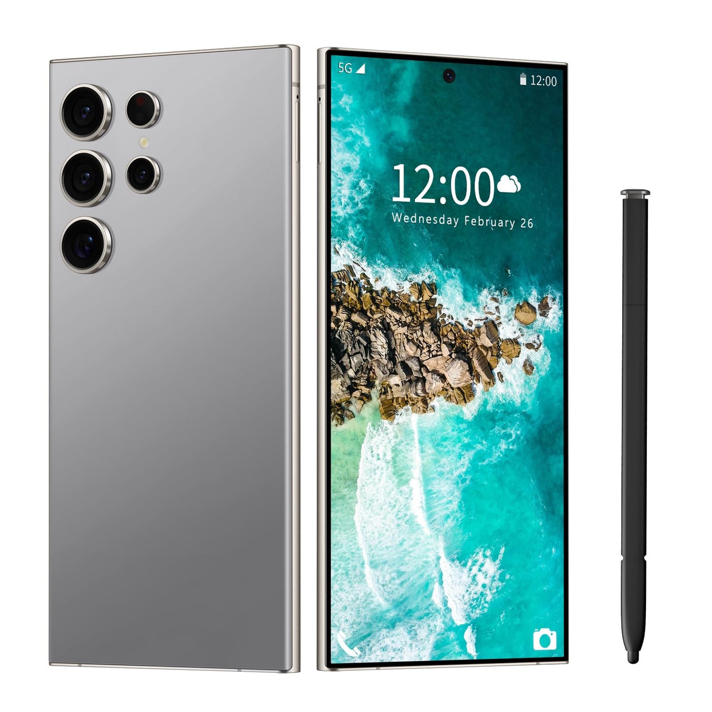 Fadnou I23 Ultra Unlocked Cell Phone,Built in Pen,Smartphone Battery 6800mAh 6.8" HD Screen Unlocked Phones,6+256GB Android13 with 128G Memory Card,Face ID/Fingerprint Lock/GPS