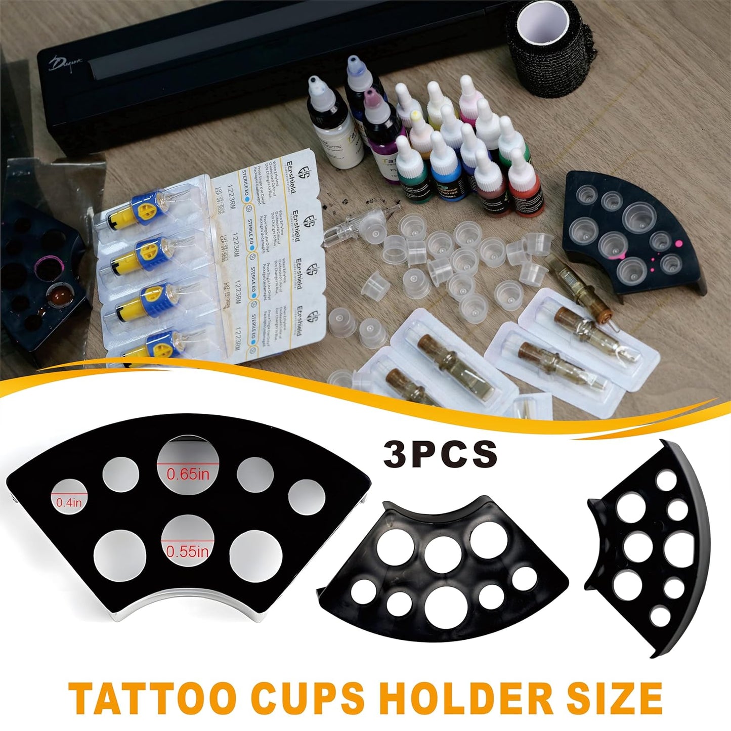 ES Eternal Shield Tattoo Ink Caps Kit 303 Pieces