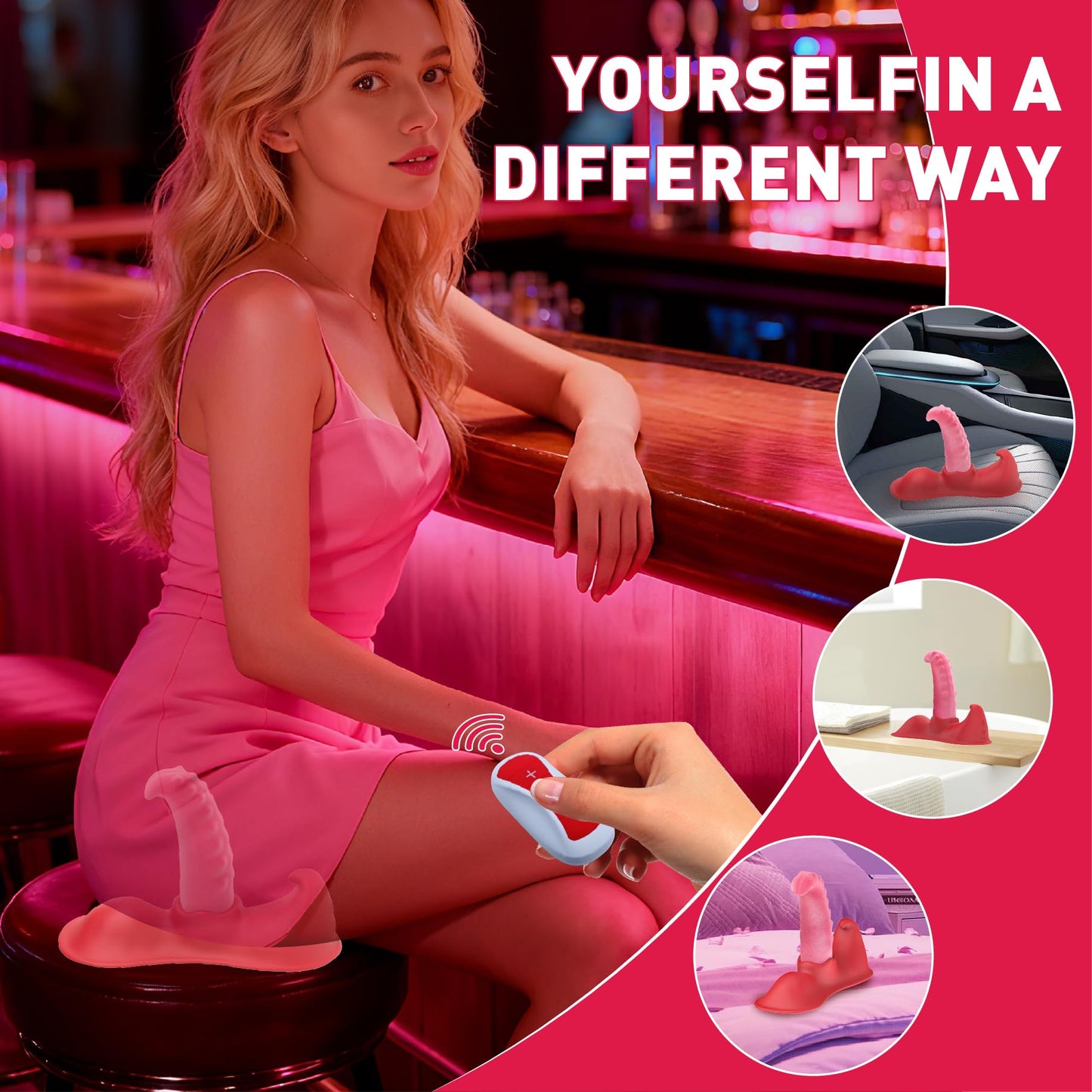 Thrusting Dildo Tongue Sex Toy for Women,G Spot Dildo Remote Control Vibrator with 10 Vibrating 10 Swing Vibration Modes,Sex Machine Vibrating Panties Clitoral Anal Plug Adult Sex Toys for Women Men