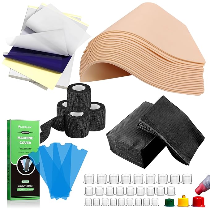 Jconly Professional Tattoo Practice Kit for Beginners 614 Pieces