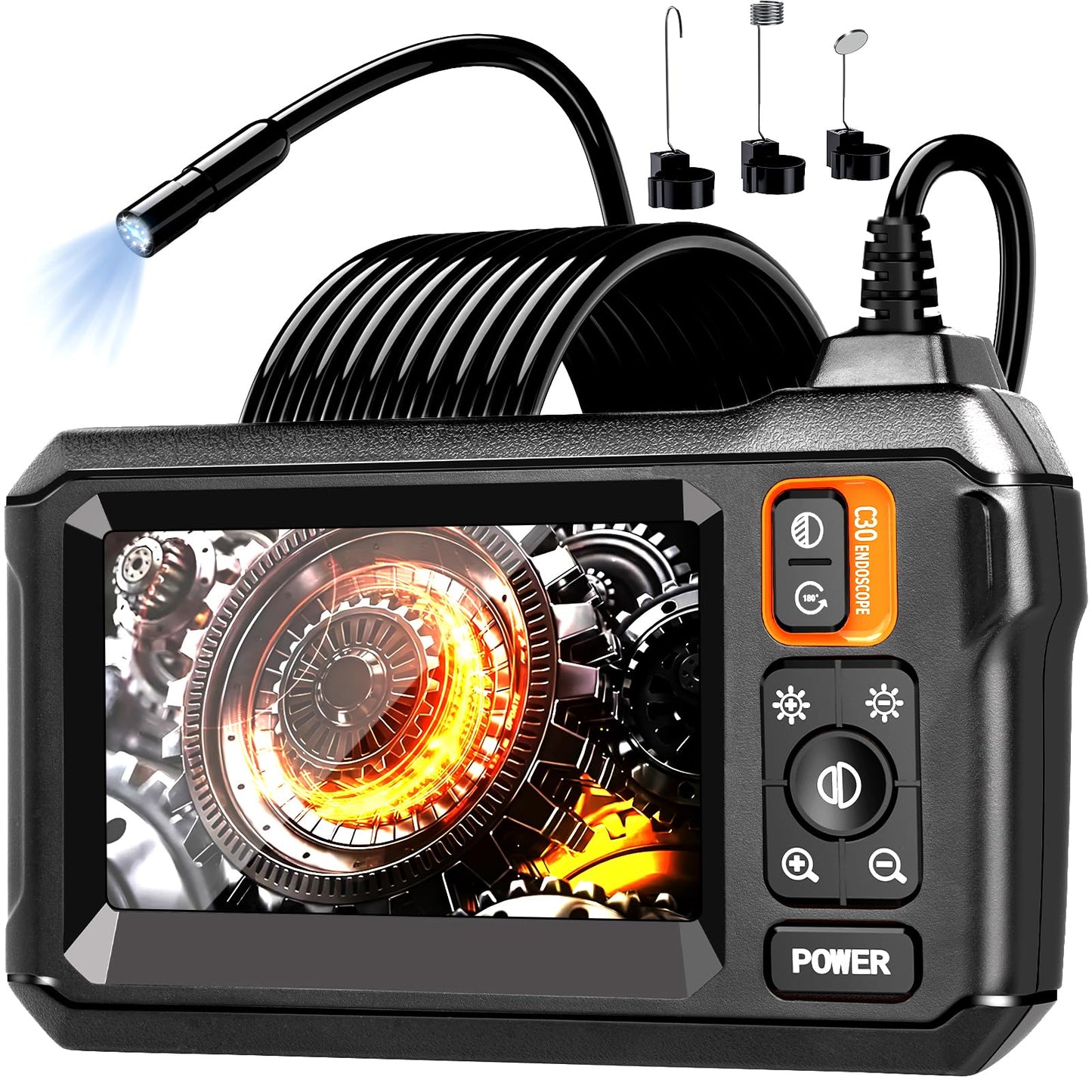Daxiongmao Endoscope Camera with Light, 1080P HD Borescope, IP67 Waterproof Snake Camera – Ideal for Inspecting Walls, Vents, Automotive Engines, Pipes – A Great Gift Tool for Men
