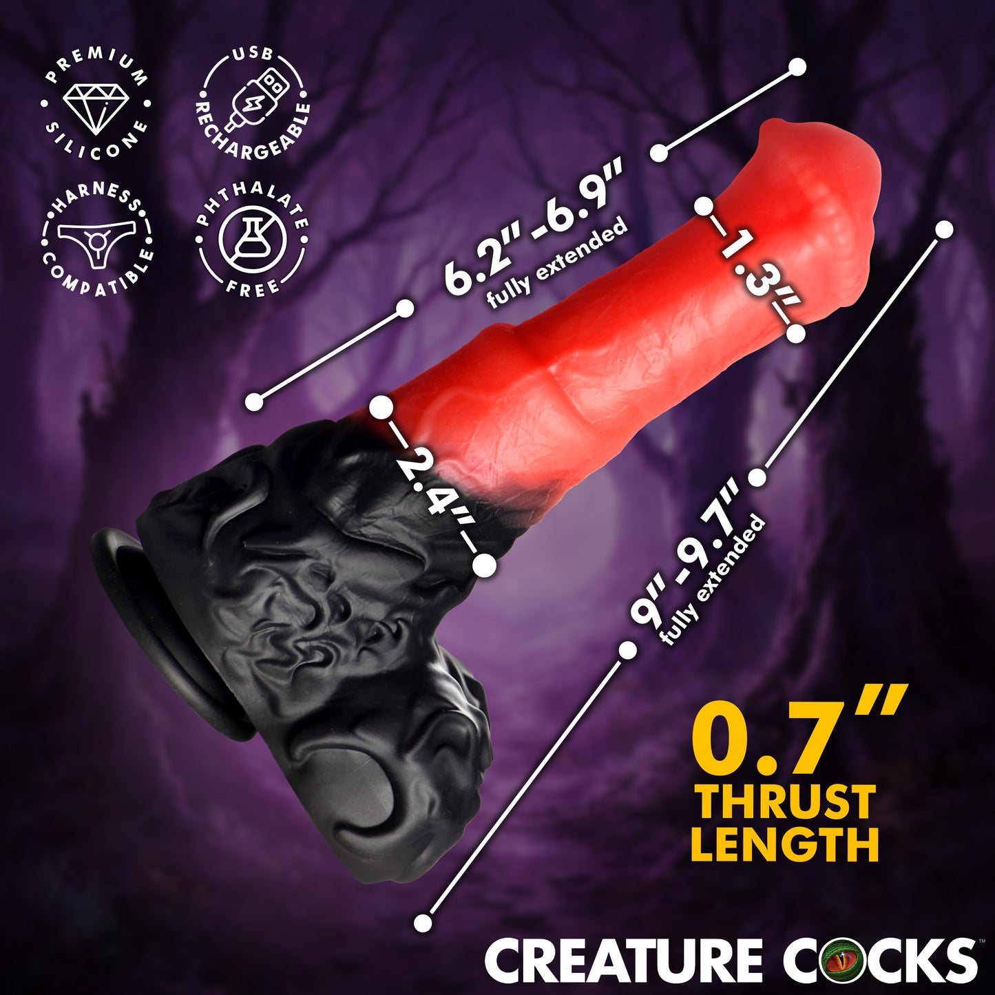 Creature Cocks Ultimate Centaur Thrusting and Vibrating Silicone Dildo