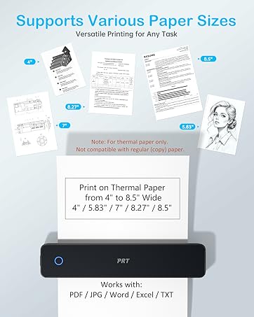 PRT MT660 Wireless Thermal Tattoo Stencil Printer Portable Bluetooth Black