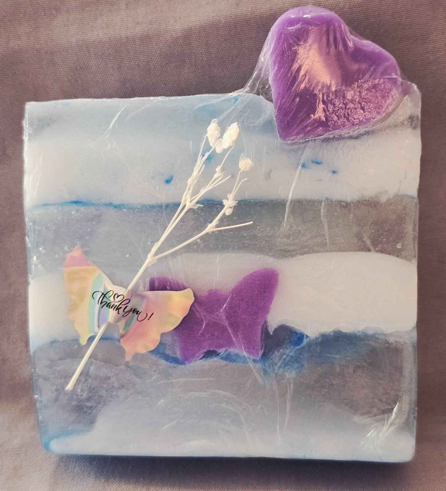 Butterfly Bliss Glow in the Dark Soap | Handmade Artisan Bar | Unscented | Decor