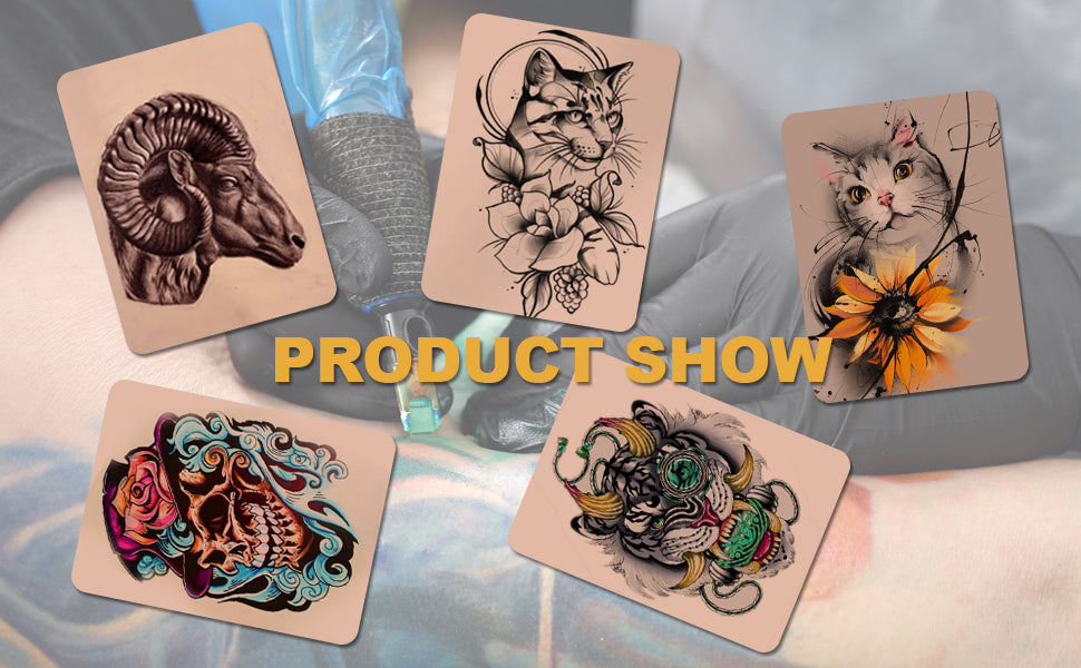 Jconly Blank Tattoo Practice Skin Double-Sided Fake Skin 30Pcs
