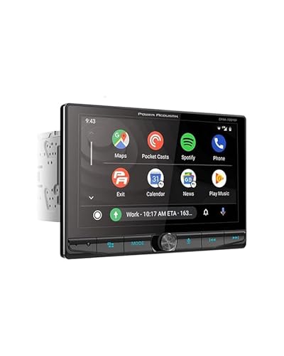 Power Acoustik CPAA-70D10F Car Stereo - Apple CarPlay & Android Auto Head Unit, 10.6" Floating Double DIN Touchscreen Car Stereo with Bluetooth, Aux Input, USB, SD, AM/FM Receiver, CD DVD Player