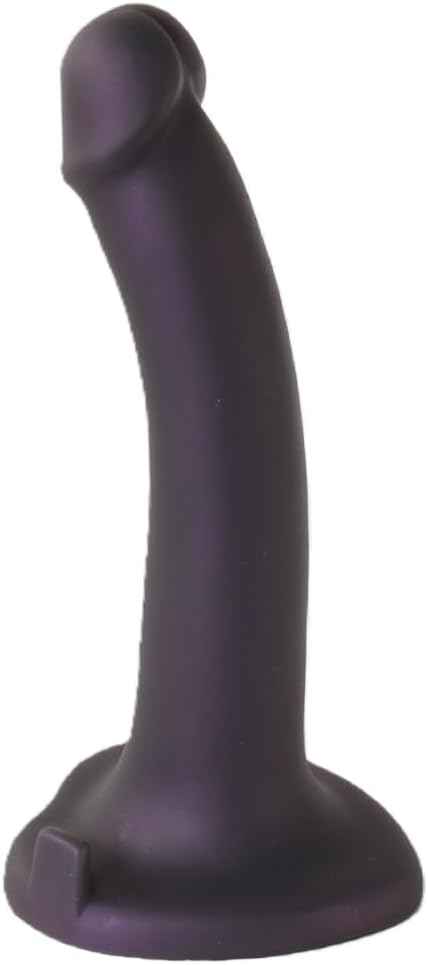 Lossless 7 Inch Beginner Curve Dildo Silicone Subtle Amethyst