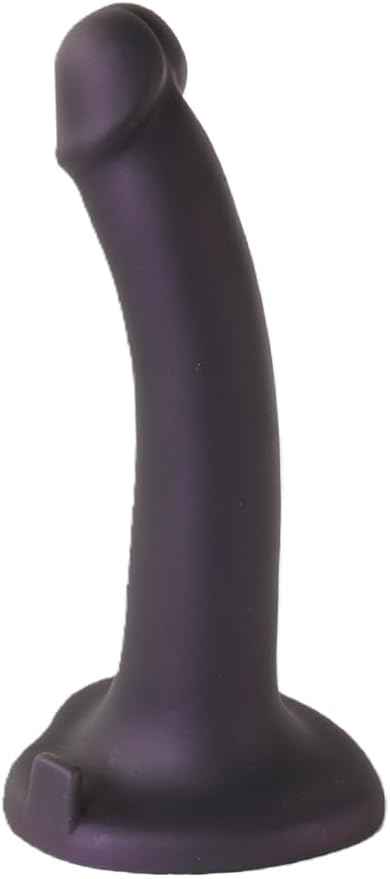 Lossless 7 Inch Beginner Curve Dildo Silicone Subtle Amethyst
