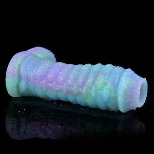 Dragon Penis Sleeve Enlargers Sex Toy for Men, Luminous Silicone Dildo Sleeve Male Penis Girth Extender with Cock Ring, Reusable Penis Enlargement Male Adult Sex Toys for Couples Play