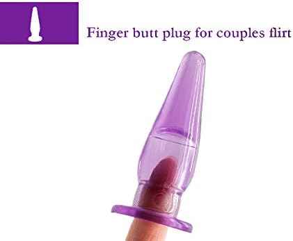 YiFeng 6PCS Anal Trainer Kit Butt Plugs Beginner Set Silicone Prostate Massager (Purple)
