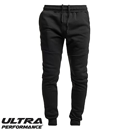 Ultra Performance 3 Pack Fleece Active Tech Joggers for Men, Mens Sweatpants with Zipper Pockets