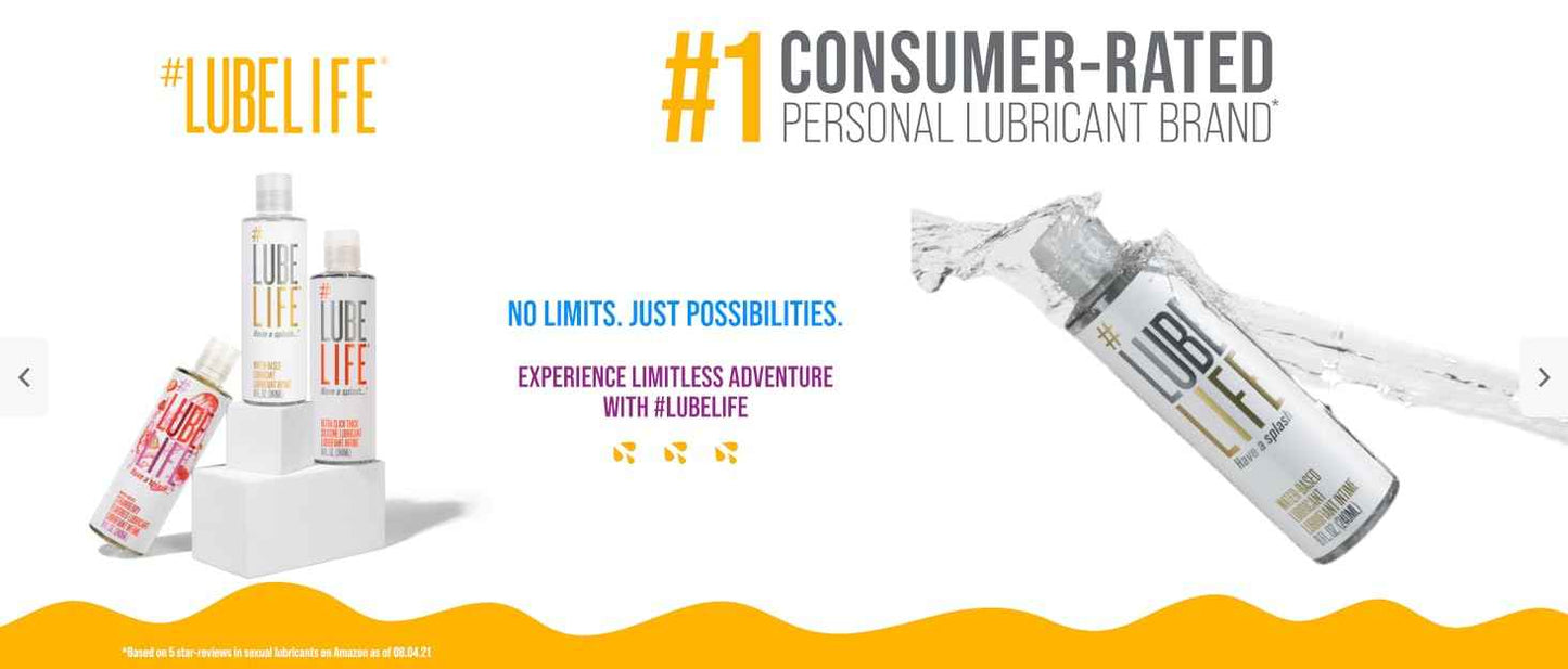 LUBELIFE Water-Based Anal Lube for Men, Women & Couples