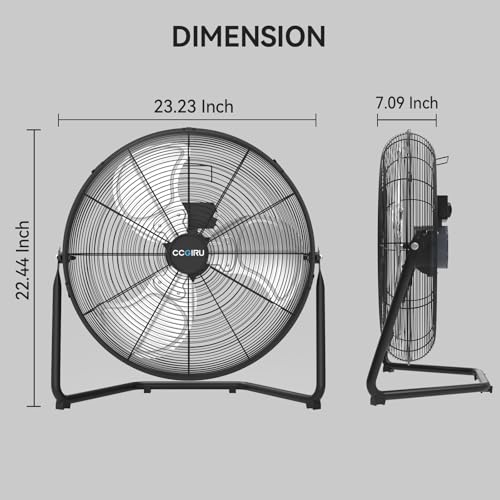 CCGIRU Industrial Floor Fan Shop Fan Heavy Duty