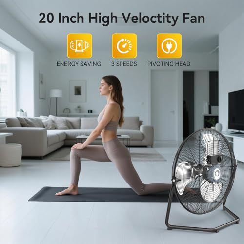 CCGIRU Industrial Floor Fan Shop Fan Heavy Duty