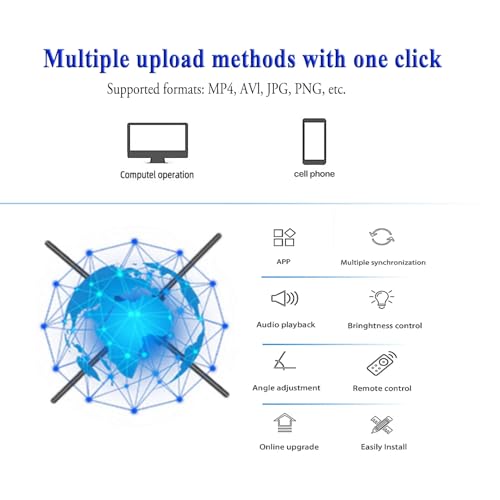 3D Hologram Fan,27.5 Inch 3D Hologram Led Fan Projector 832 HD LED Beads, Holographic Fan Advertising Support APP+Remote+Bluetooth Audio+Splicing,for Store ,Halloween,Christmas