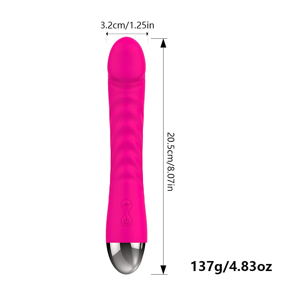 G-Spot Vibrator for Women - Realistic Silent Dildo with 10 Vibrations, Waterproof Soft Silicone Adult Toy for Clitoris, Nipple & Vagina, Perfect for Solo or Couples