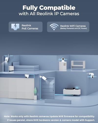 REOLINK Smart 5MP 8CH Home Security Camera System, 4pcs Wired PoE IP Cameras Outdoor with Person/Pet/Vehicle Detection, 4K 8CH NVR with 2TB HDD for 24-7 Recording, RLK8-520D4-5MP