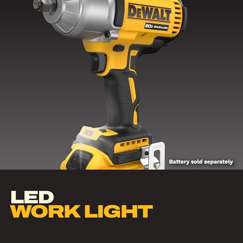 DEWALT 20V MAX XR Brushless High Torque 1/2" Impact Wrench with Detent Anvil