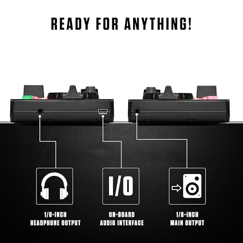 Numark DJ2GO2 Touch Compact DJ Controller with 2 Decks, Mixer,