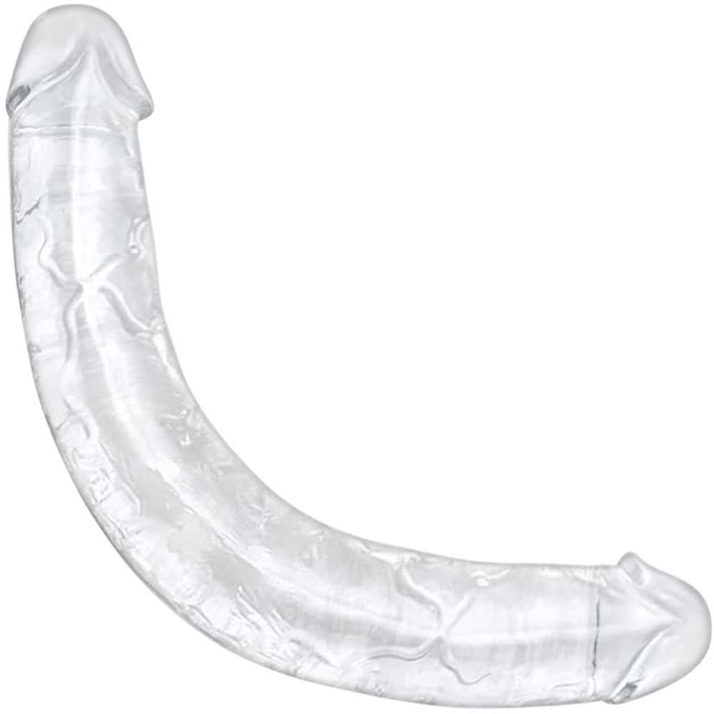 11.8 inches Double Dildo Crystal Realistic Anal Long Dildo Penis with Veins and Glans for Women/Men/Lesbian